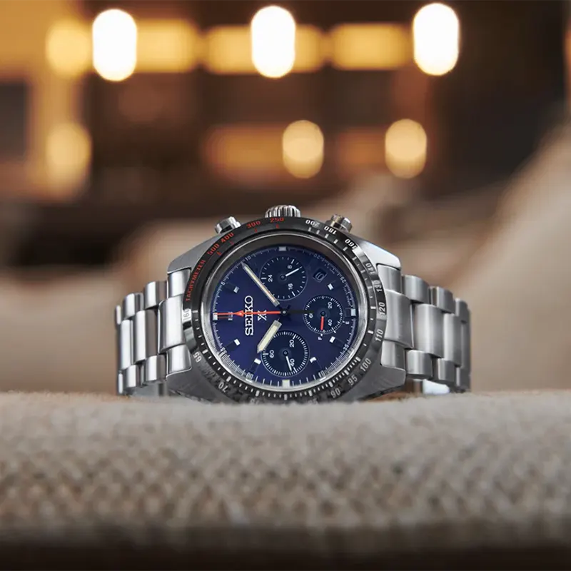 Seiko Prospex Speedtimer Solar Blue Dial Men’s Watch- SSC815P1